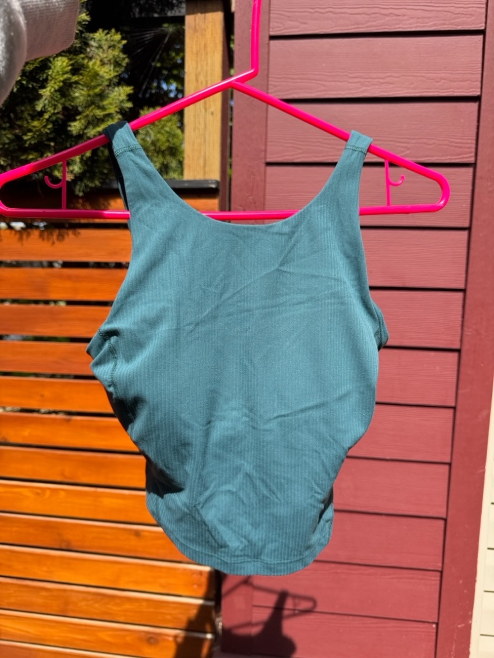 Lululemon Align Ribbed High-Neck Tank Top - Green Jasper - Teal